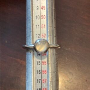 Elegant Silver Ring with White Stone